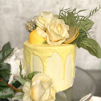 Sweet Lemon Textured Faux Cake