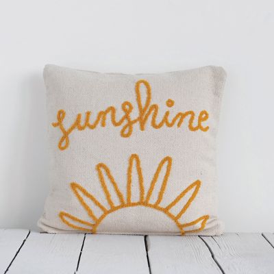 Sweet Sunshine Embroidered Accent Pillow Cover