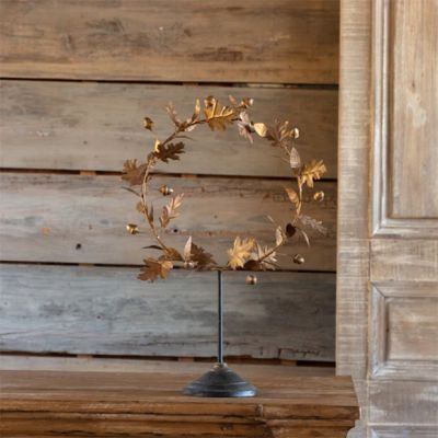 Tabletop Acorn Wreath on Stand