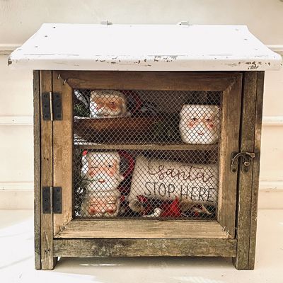 Tabletop Farmhouse Roof Cabinet