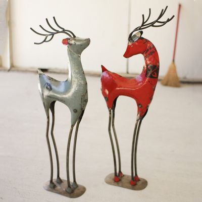Tabletop Metalwork Deer Set of 2
