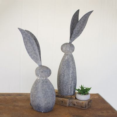 Tall Ears Rustic Rabbit Figurine