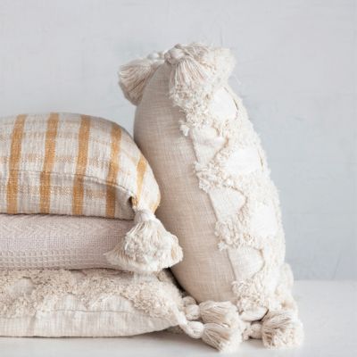Tasseled Tufted Accent Pillow Set of 2