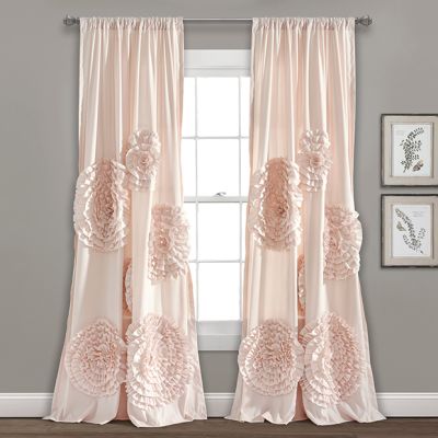 Textured Floral Chic Curtain Panel