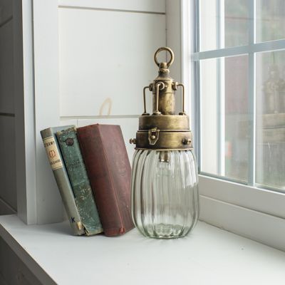 Textured Glass Jar LED Lantern