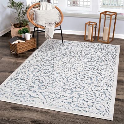 Textured Pattern Natural Area Rug