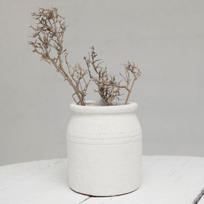 Textured Terracotta Crock Vase