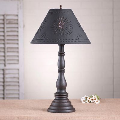Textured Tin Shade Table Lamp