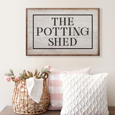 The Potting Shed Framed Sign