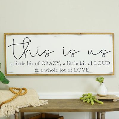 This Is Us Rectangle Wood Wall Sign