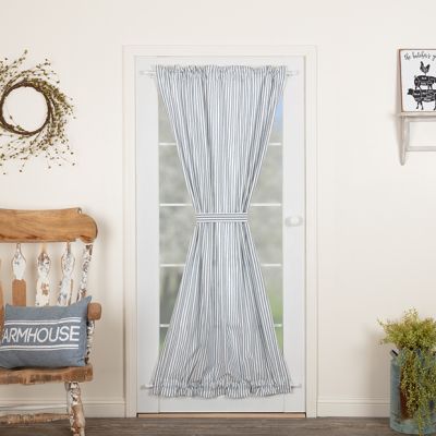 Ticking Stripe Door Panel Curtain