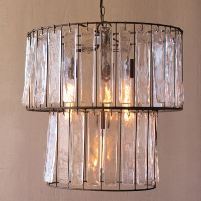 Tiered Glass Chime Pendant Light