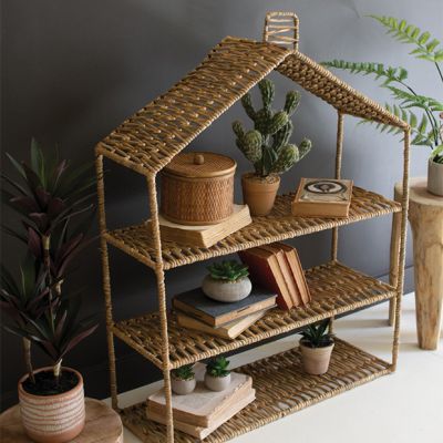 Tiered Seagrass House Display Shelf