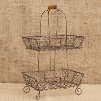 Tiered Wire Basket With Handle