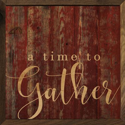 Time To Gather Rustic Framed Wall Art
