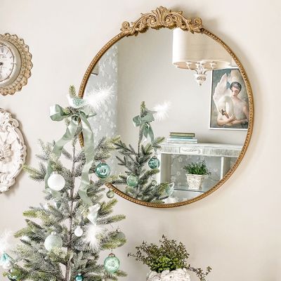 Baroque Inspired Style Gold Mirror 30 Inch