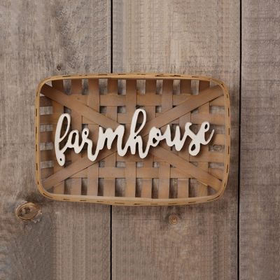 Tobacco Basket With Farmhouse Cutout
