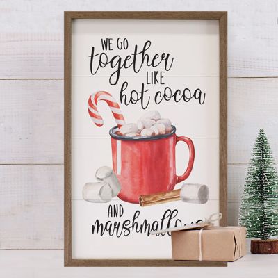 Together Like Hot Cocoa And Marshmallows White Wall Art