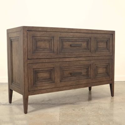 Traditional 2 Drawer Wood Storage Chest
