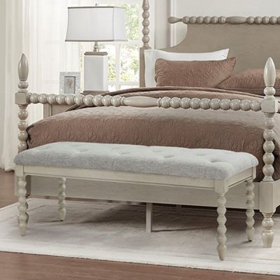 Traditional Chic Tufted Accent Bench