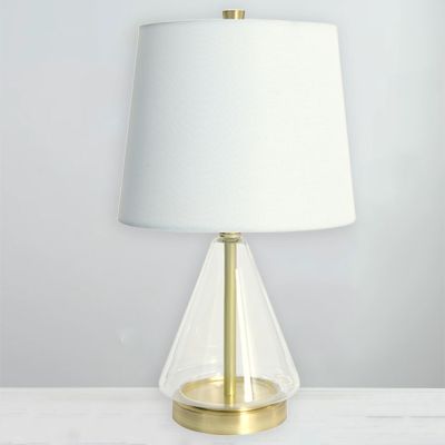 Triangle Glass Base Table Lamp