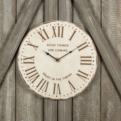 Trust In Timing Metal Wall Clock