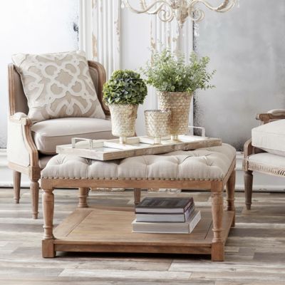 Tufted Cushion Top Coffee Table