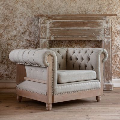 Tufted Elegance Cushioned Armchair | SHIPS FREE
