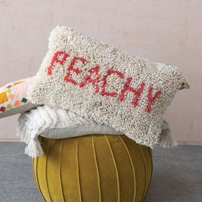 Tufted Peachy Accent Pillow
