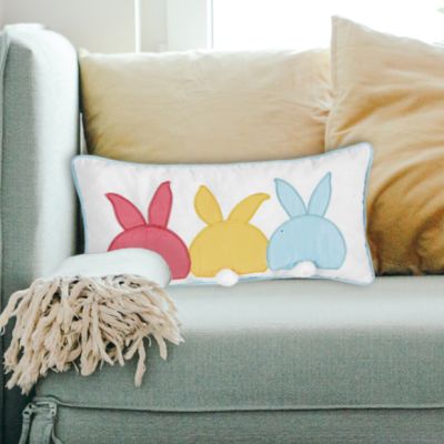 Tufted Tails Bunny Accent Pillow