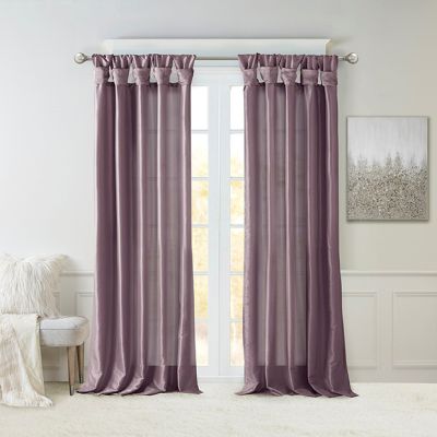 Twisted Tab Top Purple Curtain Panel 95 Inch