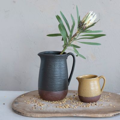 Two Color Stoneware Pitcher