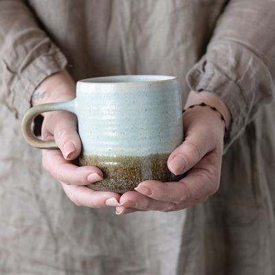 Two Tone Glaze Stoneware Mug