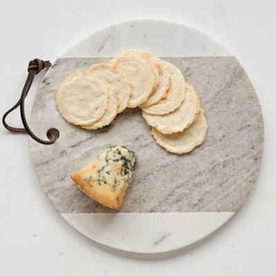 Two Tone Round Marble Cheese Board