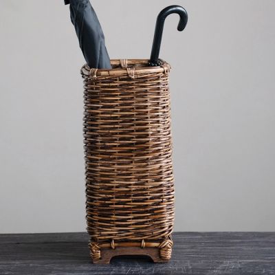 Woven Rattan Umbrella Basket