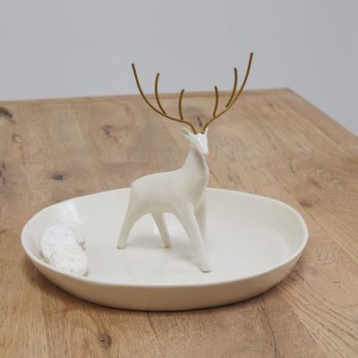 Understated Ceramic Deer Platter