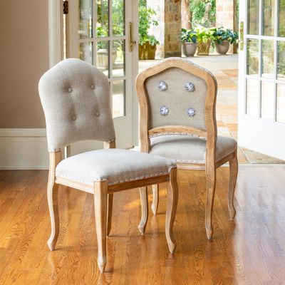 Upscale Linen Dining Chair