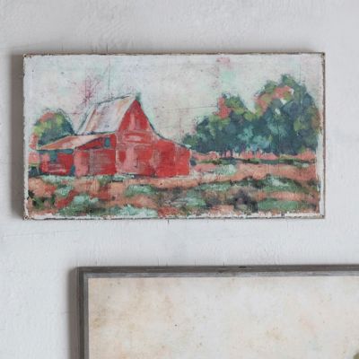 Vintage Inspired Barn Scene Canvas Wall Decor