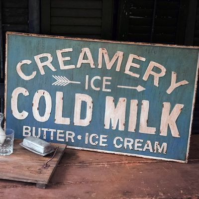 Vintage Inspired Creamery Sign