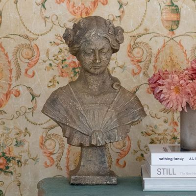 Vintage Inspired Female Bust Statue