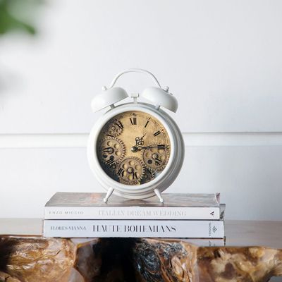 Vintage Inspired Gold Face Table Clock