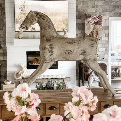Vintage Inspired Hobby Horse Statue