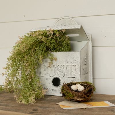 Vintage Inspired Post Box Birdhouse