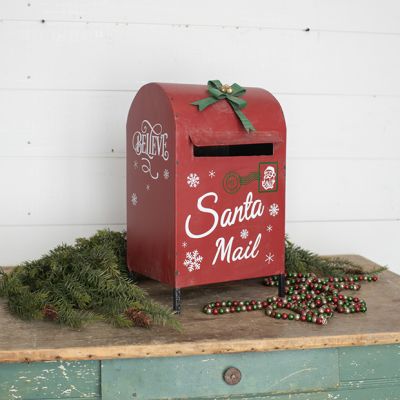 Vintage Inspired Tabletop Santa Mailbox