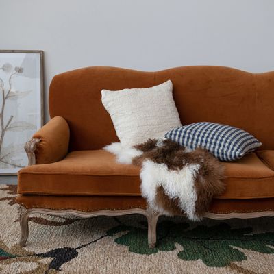 Vintage Inspired Velvet Upholstered Sofa