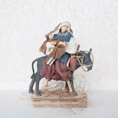 Virgin Mary On Donkey Tabletop Figure