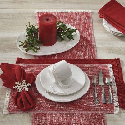 Visions Of Peppermint Woven Table Runner