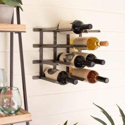 Wall Mount Metal Wine Rack