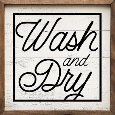 Wash Dry Square Wall Sign