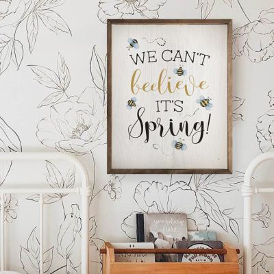 We Can’t Beelieve It’s Spring Bee Whitewash Wall Art